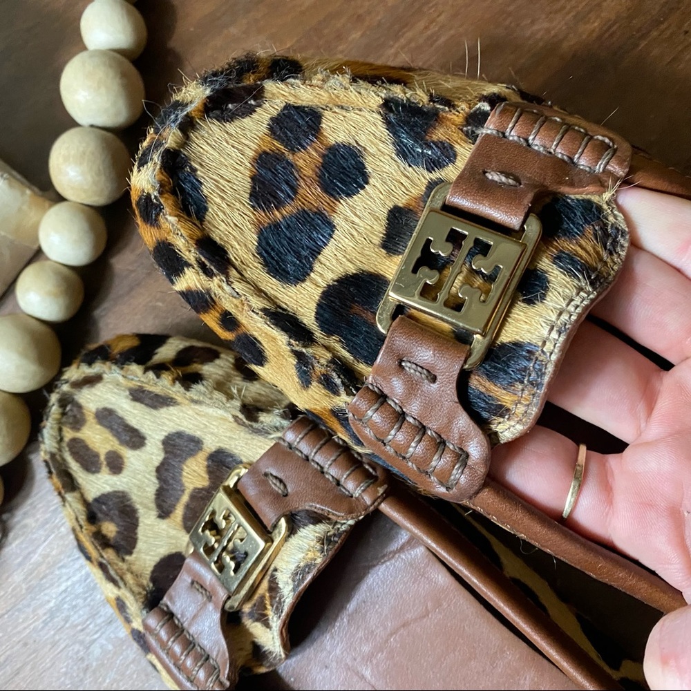 Tory Burch Leopard Loafers - sz 8 (fits like 7.5) lightly worn